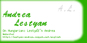 andrea lestyan business card